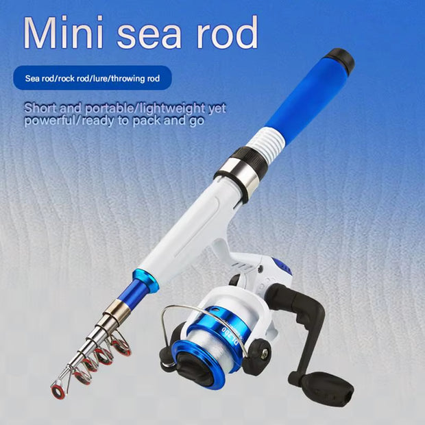 Fishing Rod and Reel Combo Small Telescopic Fishing Rod Portable Travel Fishing Pole Kit Telescopic Fishing Rod for Fishing