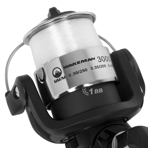 Fishing Rod and Reel Combo, Spinning Reel Fishing Pole, Fishing Gear for Bass and Trout Fishing, Silver – Lake Fishing, Strike Series by