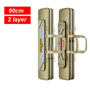 3 Layer Portable Folding Fishing Rod Bag Fishing Pole Gear Tool Storage Case Backpack Fishing Equipment Fishing Reel Bag X349G