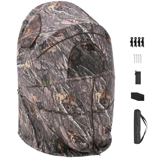 Single Person Portable Hunting Blind Ground Deer Duck Blind with Carrying Bag