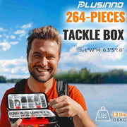 264397Pcs Fishing Accessories Kit Organized Fishing Tackle Box with Tackle Included Fishing Hooks Fishing Weights Sinkers Swivels Beads Fishing Gear Setw250906