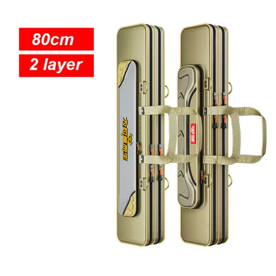 3 Layer Portable Folding Fishing Rod Bag Fishing Pole Gear Tool Storage Case Backpack Fishing Equipment Fishing Reel Bag X349G
