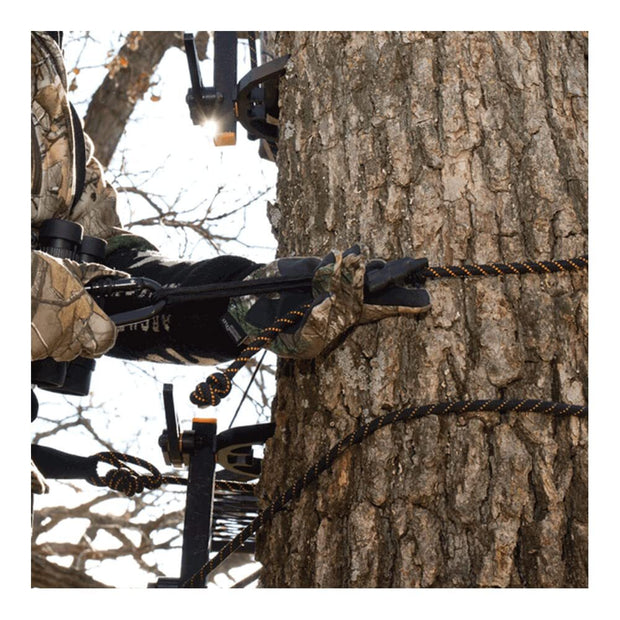 Muddy Outdoors Black Orange Safety Harness with Lineman Rope 300 Lb Capacity