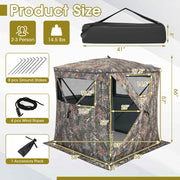 Pop-Up Hunting Blind 2-3 Person - 270° See-Through Ground Tent