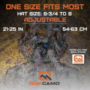 Realtree & Mossy Oak 3D Leafy Camo Face Mask Bucket Hat for Men Deer Duck and Turkey Hunting (Fully Adjustable OSFM)