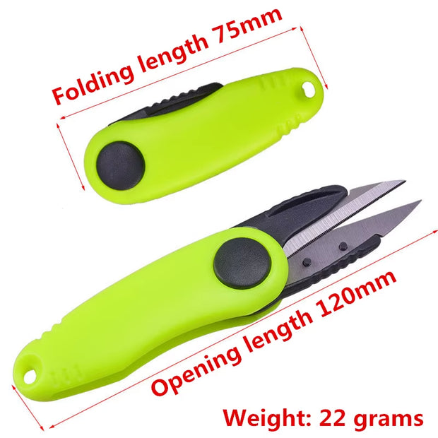 Portable Folding Fishing Line Cut Clipper Fishing Scissor Thread Cutters Stainless Steel Fishing Scissors Fishing Tackle