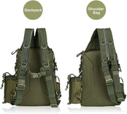 Outdoor Tackle Bag - Large Water-Resistant Fishing Backpack