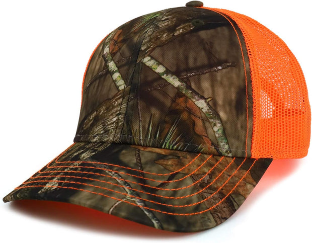 Hunting Camouflage Outdoor Structured Trucker Mesh Cap