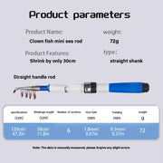 Fishing Rod and Reel Combo Small Telescopic Fishing Rod Portable Travel Fishing Pole Kit Telescopic Fishing Rod for Fishing