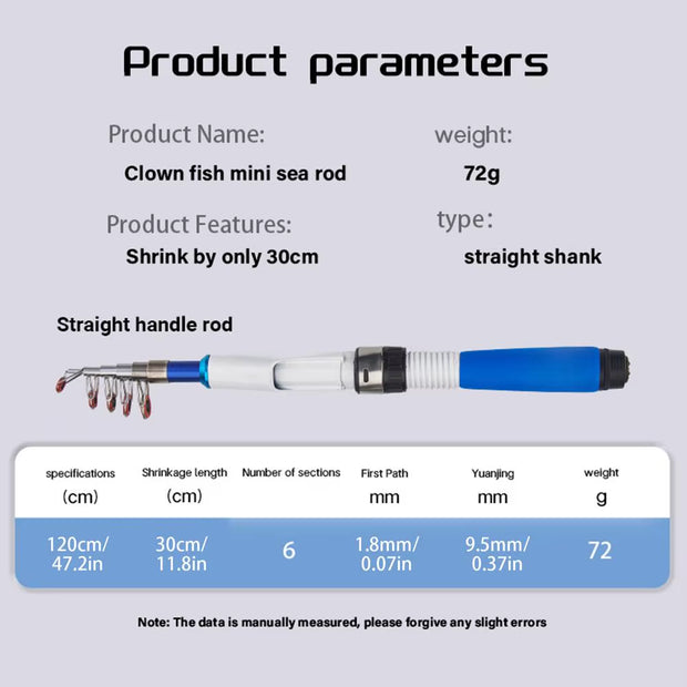 Fishing Rod and Reel Combo Small Telescopic Fishing Rod Portable Travel Fishing Pole Kit Telescopic Fishing Rod for Fishing