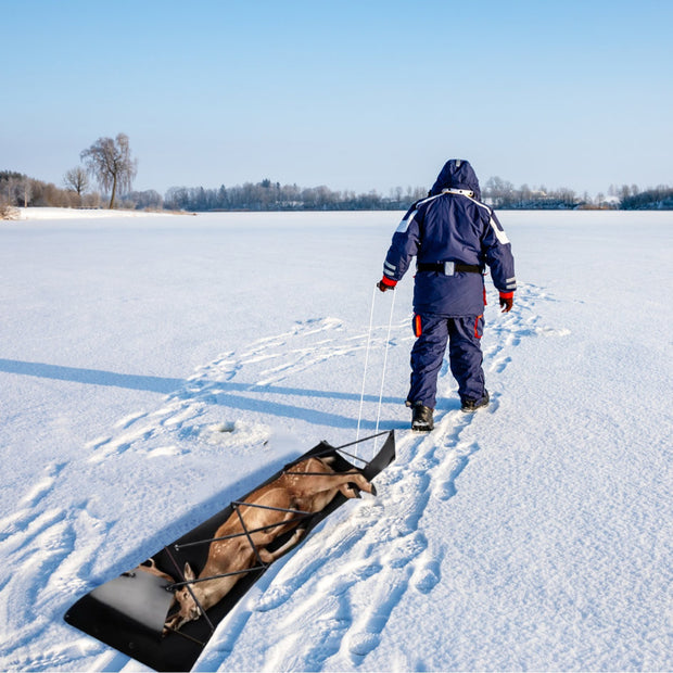 Heavy Duty Deer Drag Sled - 440lb Capacity Game Hauler with Ropes