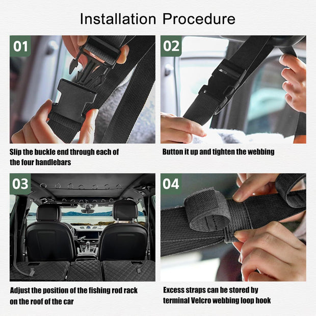 Vehicle Fishing Rod Holder, Fishing Rod Carrier for Car, Fishing Rod Rack