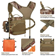 NEW VIEW Bino Packs for Hunting, Binocular Straps Harness Chest Pack with Detachable Rangefinder Pouch（Large Size）