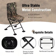 Folding Silent Swivel Blind 360°Swivel Hunting Chair with All-Terrain Foot Pads