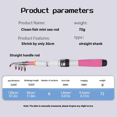 Fishing Rod and Reel Combo Small Telescopic Fishing Rod Portable Travel Fishing Pole Kit Telescopic Fishing Rod for Fishing