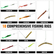 264397Pcs Fishing Accessories Kit Organized Fishing Tackle Box with Tackle Included Fishing Hooks Fishing Weights Sinkers Swivels Beads Fishing Gear Setw250906