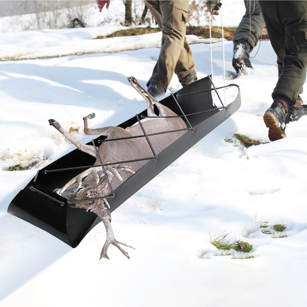 Heavy Duty Deer Drag Sled - 440lb Capacity Game Hauler with Ropes