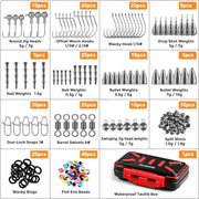 264397Pcs Fishing Accessories Kit Organized Fishing Tackle Box with Tackle Included Fishing Hooks Fishing Weights Sinkers Swivels Beads Fishing Gear Setw250906