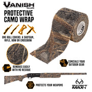 Vanish Protective Camo Wrap - 15 Foot Reusable Roll - Max-7 Camo