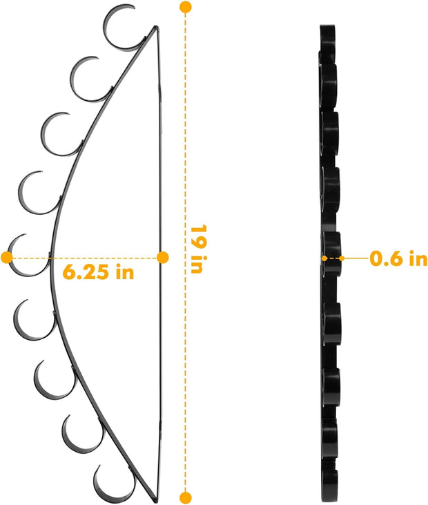 Fishing Rod Holder/Fishing Rod Rack/Fishing Pole Holder Wall/Ceiling Mount, Hold up to 8 Fishing Rods, Fishing Poles Storage & Display (Curved - 9 Fishing Rod)