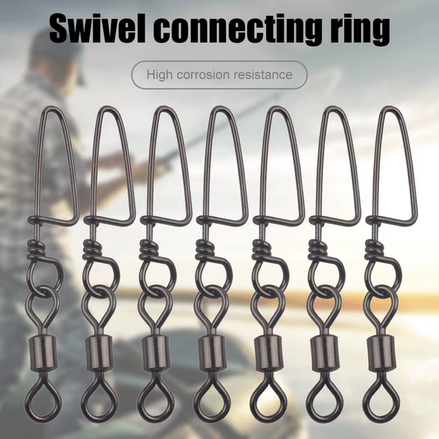 Rolling Sea Fishing Connector Fishing Swivels Snaps Ball Bearing Fishing Tackle