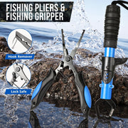 PLUSINNO Fishing Backpack with Tackle Boxes, Waterproof Fishing Sling Tackle Bag