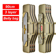 3 Layer Portable Folding Fishing Rod Bag Fishing Pole Gear Tool Storage Case Backpack Fishing Equipment Fishing Reel Bag X349G