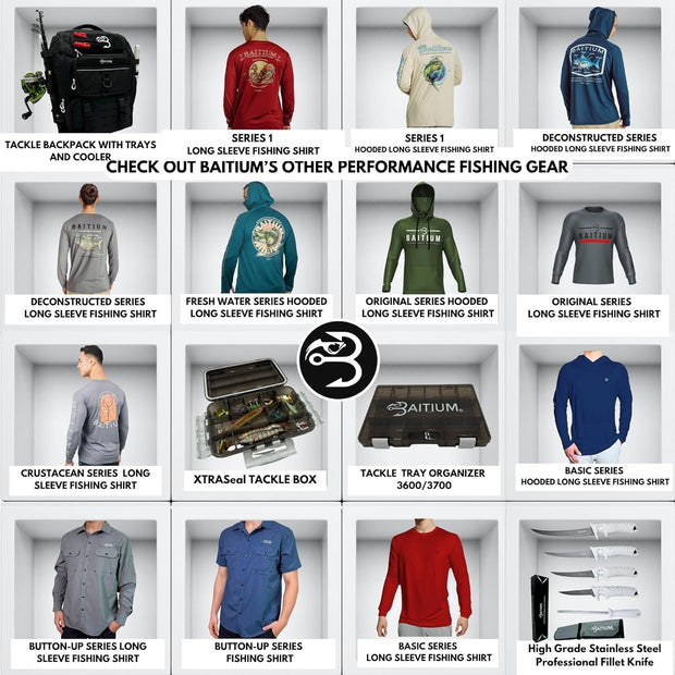 Fishing Shirts for Men,Upf50 Hooded Long Sleeve with Gaiter, Sun Protection Dry Fit Apparel, Face Mask, Fishing Clothes