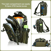 Outdoor Tackle Bag - Large Water-Resistant Fishing Backpack