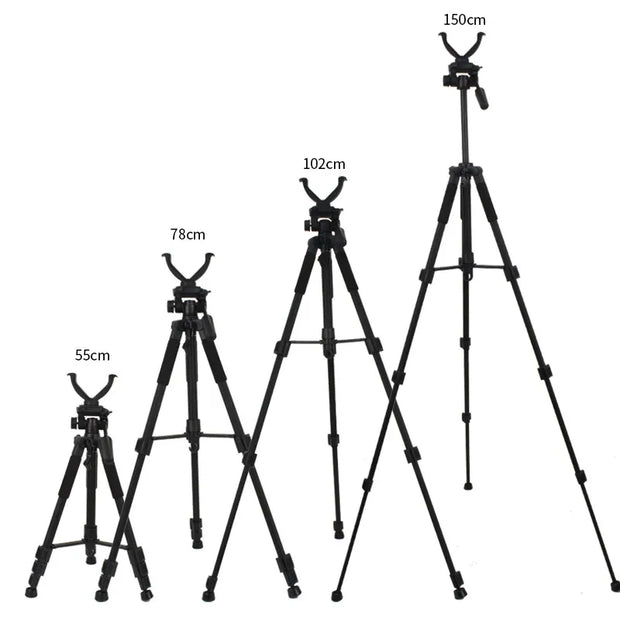 Outdoor Hunting Tripod Durable Adjustable Height Hunting Stand Aluminum V-Yoke Shooting Rack Multifunctio Hunting Safe Accessory