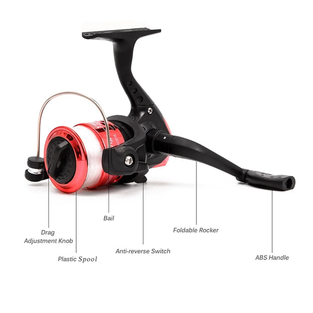 Fishing Rod Reel Combo Full Kit with 2PCS 2.1M Telescopic Fishing Rods 2PCS Spinning Reels Fishing Lures Hooks Accessories Fishing Bag