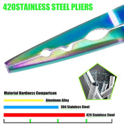 Stainless Steel Fishing Pliers Fishing Hook Remover Saltwater Resistant Fishing Braided Line Cutter Scissors Fishing Equipment