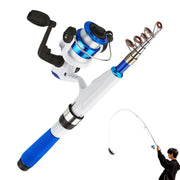 Fishing Rod and Reel Combo Small Telescopic Fishing Rod Portable Travel Fishing Pole Kit Telescopic Fishing Rod for Fishing