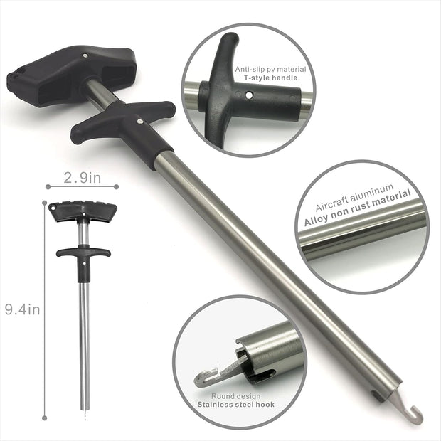 Fishing Pliers Saltwater,Fishing Gear,Fishing Tools,Headbraid Cutters Split Ring Pliers Hook Remover with Sheath and Lanyard (Black)