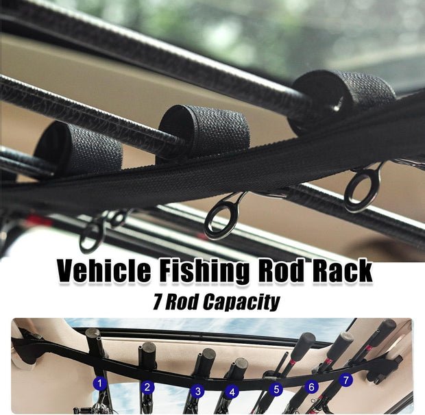 Vehicle Fishing Rod Holder, Fishing Rod Carrier for Car, Fishing Rod Rack