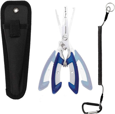 Split Ring Fishing Pliers Hook Remover Fishing Gear,Muti-Function Lightweight Stainless Steel Fishing Accessories for Ice Fishing,Saltwater Fishing
