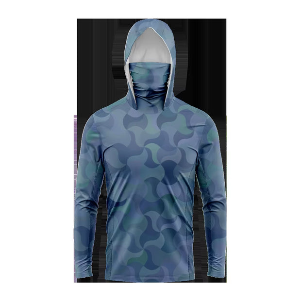 Men Hood Fishing Shirt Long Sleeve Fishing T Shirt Uv Protection Fishing Apparel