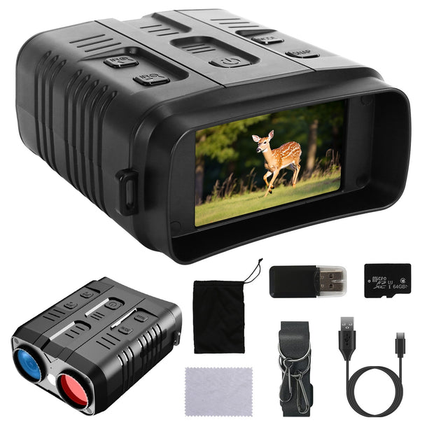 4K Night Vision Binoculars - 10X Zoom with WiFi & 2624ft Range