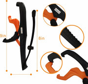 Fishing Pliers Saltwater,Fishing Gear,Fishing Tools,Headbraid Cutters Split Ring Pliers Hook Remover with Sheath and Lanyard (Black)