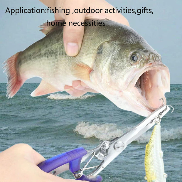 Split Ring Fishing Pliers Hook Remover Fishing Gear,Muti-Function Lightweight Stainless Steel Fishing Accessories for Ice Fishing,Saltwater Fishing