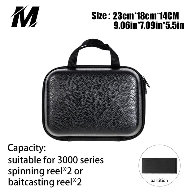 Spinning Fishing Bag PU Case Cover Waterproof Bag Fishing Accessories Fishing Bag Fishing Goods Fishing Equipment Wheel Bag