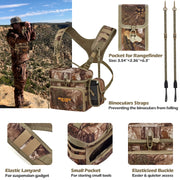 NEW VIEW Bino Packs for Hunting, Binocular Straps Harness Chest Pack with Detachable Rangefinder Pouch（Large Size）