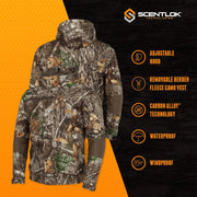 Morphic V2 3-In-1 Waterproof and Windproof Camo Hunting Jacket with Removable Vest