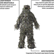 Men'S 3-Piece 3-D Ghillie Suit, Woodland Camo – Hunting Ghillie Suit