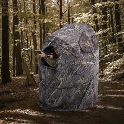 Single Person Portable Hunting Blind Ground Deer Duck Blind with Carrying Bag