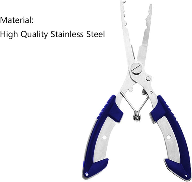 Split Ring Fishing Pliers Hook Remover Fishing Gear,Muti-Function Lightweight Stainless Steel Fishing Accessories for Ice Fishing,Saltwater Fishing
