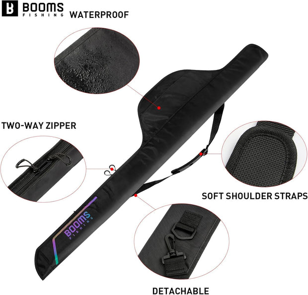 PB4 4.4Ft~5Ft Fishing Rod and Reel Case, Portable Folded Fishing Pole Case, 0.6Ft/8" Extended Design Fishing Spinning Rod Bag, Store up to 2~3 Fishing Rods and Reels, 52"~60"