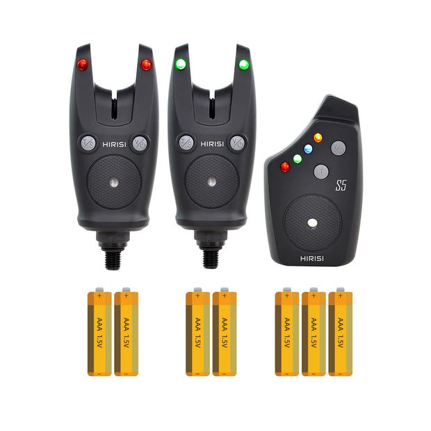 Wireless Carp Fishing Alarm Set Waterproof, Fishing Bite Alarms Fishing Bite Indicator Fishing Accessories S5