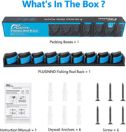 Vertical Fishing Rod Holder 9 Rods Fishing Pole Holder Wall Mounted Fishing Rack