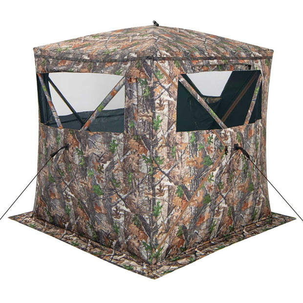 Pop-Up Hunting Blind 2-3 Person - 270° See-Through Ground Tent